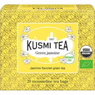 Kusmi Tea Chá Verde com sabor a Jasmim 20 saquetas embalagem 44 g