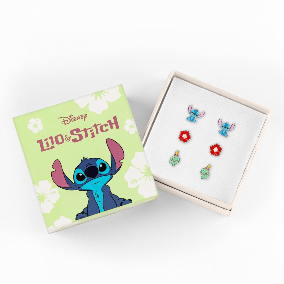 Conjunto 3 Brincos Lilo&Stitch Flower Stitch Disney 2