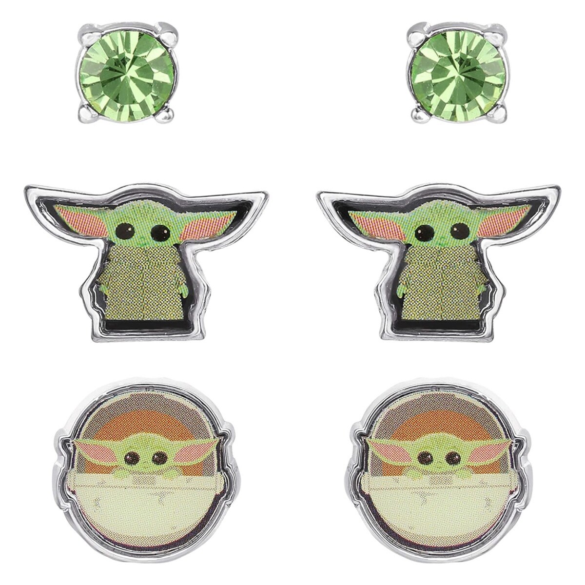 Imagem 0 de Conjunto de 3 Brincos Grogu Star Wars The Mandalorian