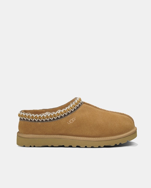 UGG - Zuecos Tasman de mujer en piel con forro de lana.