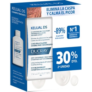 DUCRAY KELUAL DS champú anticaspa para estados descamativos pack frasco 100+100 ml