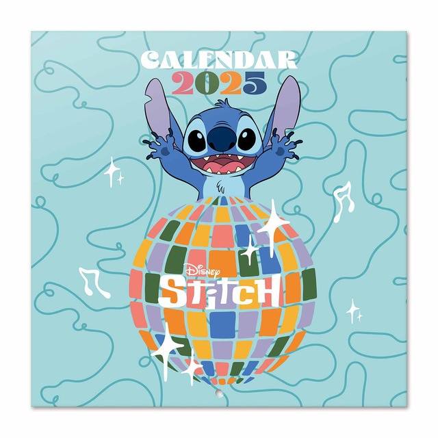 Calendario 2025 30x30 Disney Stitch Erik azul