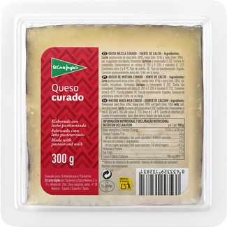 EL CORTE INGLES Gereifter Mischkäse aus pasteurisierter Milch Keil 300 g