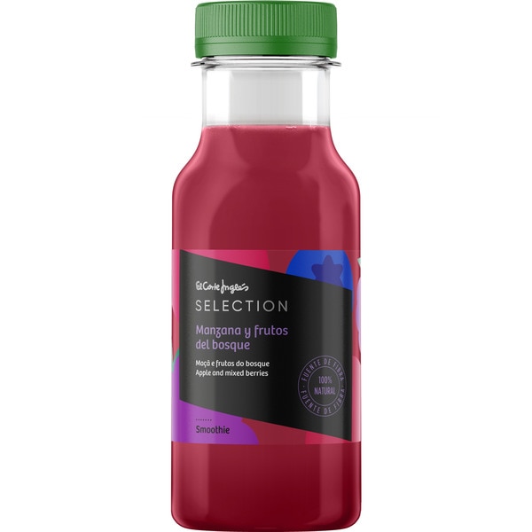 smoothie de manzana y frutas del bosque 100% natural botella 250 ml