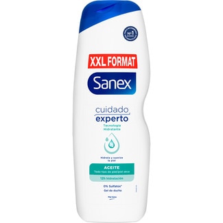 SANEX CUIDADO EXPERTO Oil bath gel with natural prebiotic 0% sulphates bottle 850 ml for all skin types/dry skin