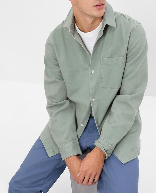 Camisa de hombre manga larga y botones