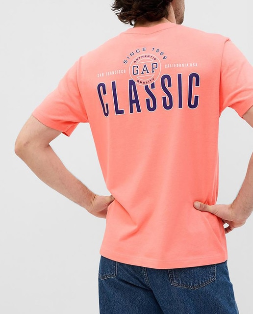 Camiseta de manga corta con estampado de hombre