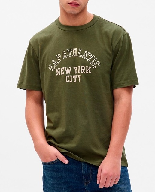 Camiseta con intarsia de GAP NY manga corta de hombre