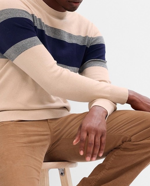 Jersey de punto a rayas de hombre