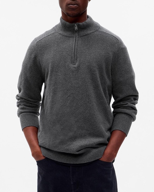 Jersey de hombre con media cremallera