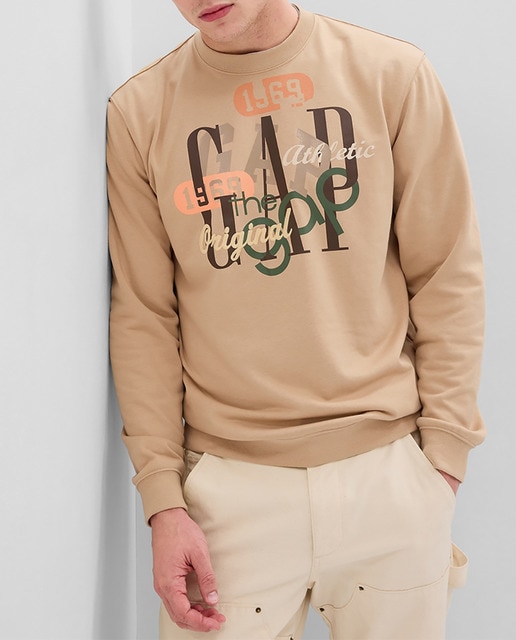 Sudadera de hombre mezcla de algodón con cuello redondo