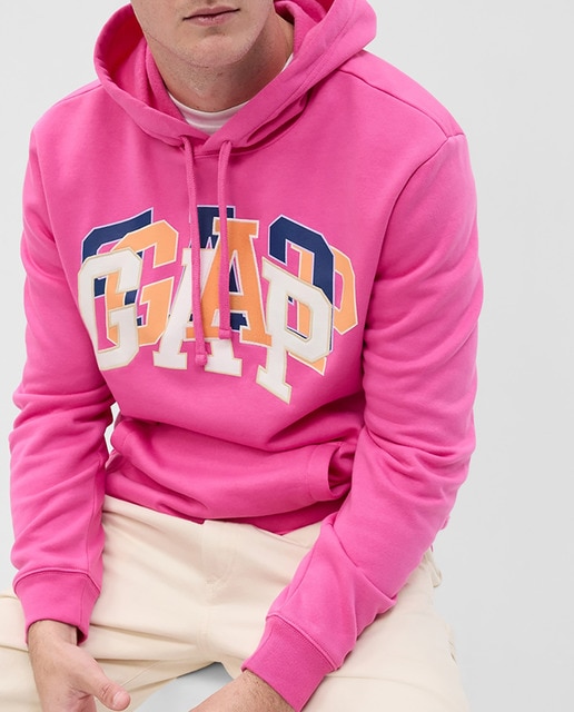 Sudadera con capucha y logo de hombre