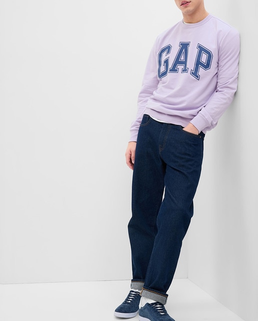 Sudadera de hombre cuello redondo logo frontal