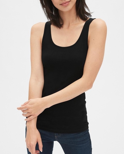 Camiseta sin mangas de mujer en color liso