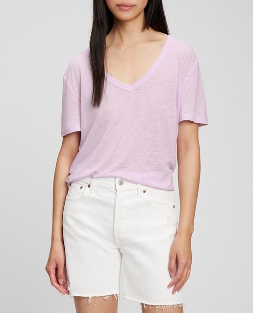 Camiseta de mujer manga corta lisa
