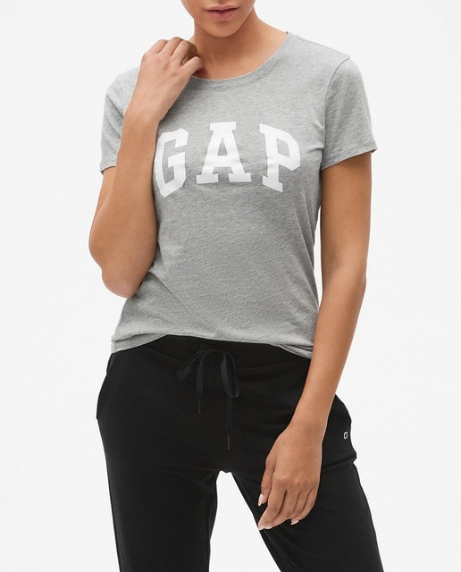 Camiseta de mujer con manga corta y print delantero
