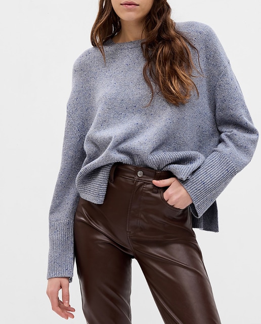 Jersey con cuello redondo mujer