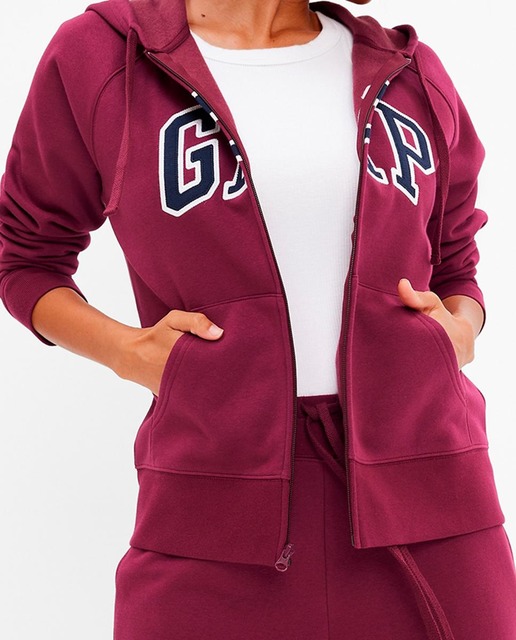 Sudadera con capucha y logo de mujer