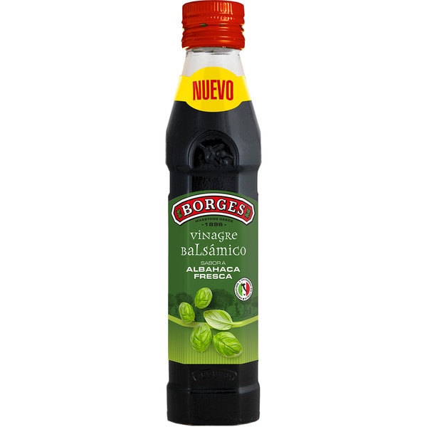 vinagre balsámico sabor albahaca fresca botella 250 ml
