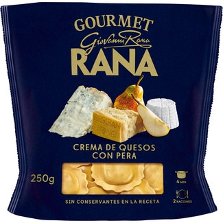 GIOVANNI RANA Gourmet fresh egg ravioli pasta filled with cream cheese and pear 2 servings container 250 g