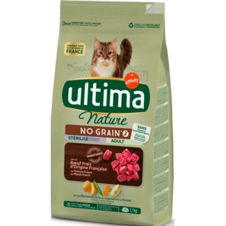 Ultima Nature Alimento Seco para Gato Esterilizado embalagem 1,1 kg