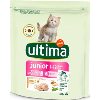 Ultima Alimento Seco para Gato Júnior sabor Frango embalagem 400 g