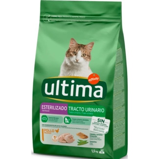 Ultima Alimento Seco para Gato Esterilizado Tratamento Urinário sabor Frango embalagem 1,5 kg
