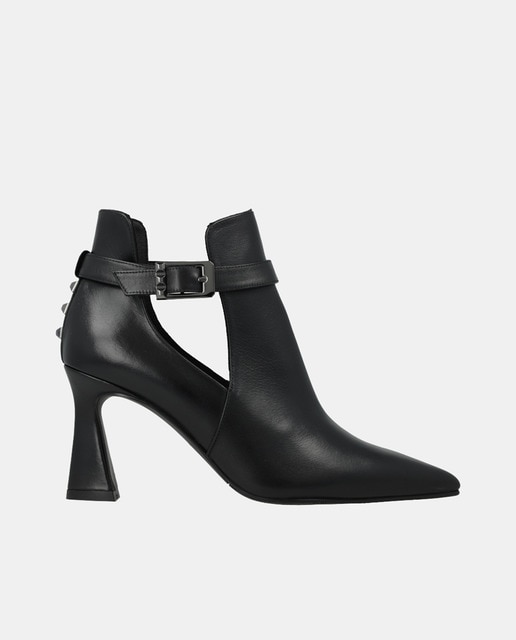 Botines Rolumer mujer en piel con tacón embudo