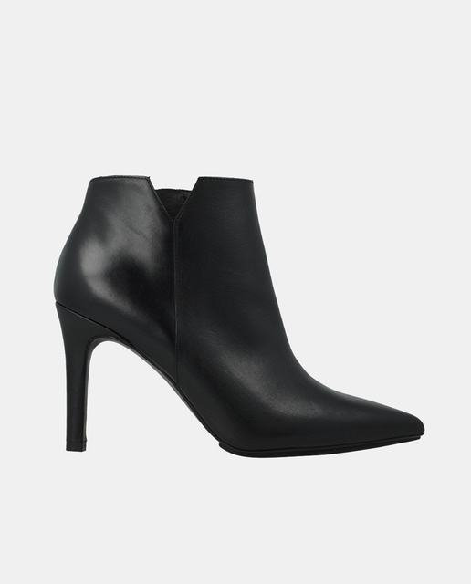 Botines Rusali mujer en piel punta fina tacón aguja