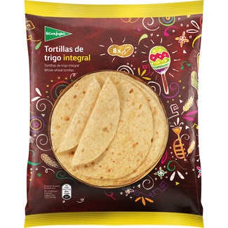 EL CORTE INGLES wholegrain wheat tortillas 8 units container 320 g