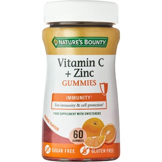 NATURE'S BOUNTY Vitamina C + Zinc Gummies bote 60 unidades para la inmunidad y la protección celular