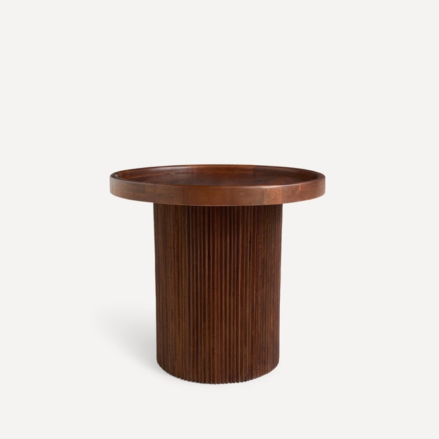 Mesa auxiliar de madera de mango Curve Room -  El Corte Inglés