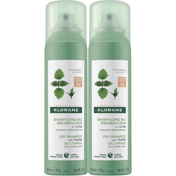 Trockenshampoo mit Brennnessel und Farbe absorbiert überschüssigen Talg 2er-Pack Spray 150 ml