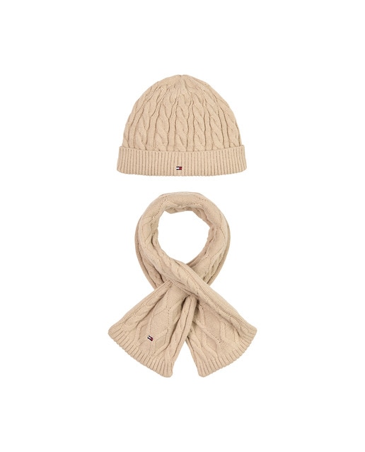 Set de gorro y bufanda de bebé niño de ochos