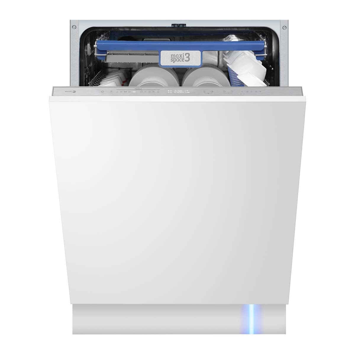 Fagor – Lavavajillas integrable Fagor 14 servicios, Bandeja para cubiertos, 60 cm – 4LVF-638ADIT.