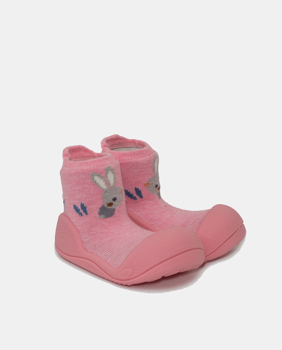 Botas de Tricot de Bebé Attipas Rosa-2