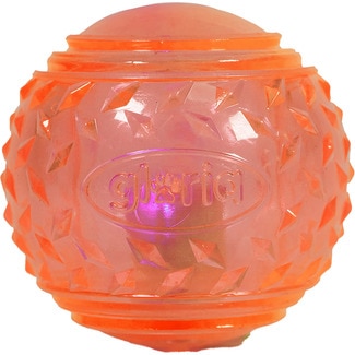 GLORIA Play and Run orange LED light-up dog ball 6.35 cm 1 each