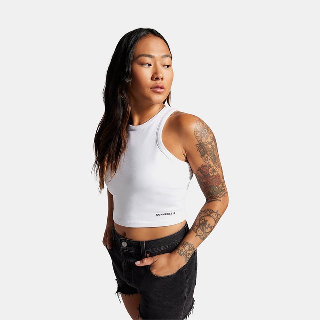 Top casual de mujer High Neck Knit Tank Top Converse