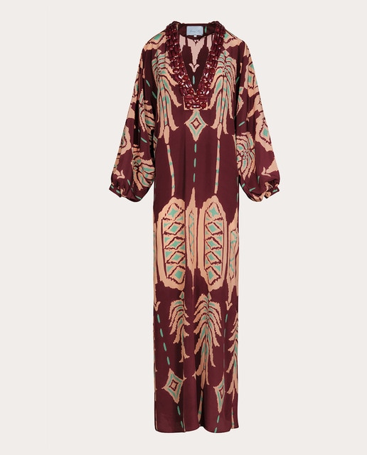 Vestido midi Night Chant de seda