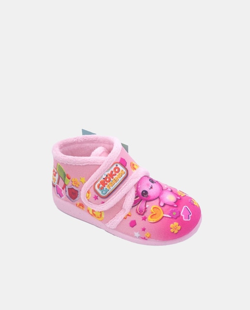 Zapatilla cerrada de casa de bebé niña