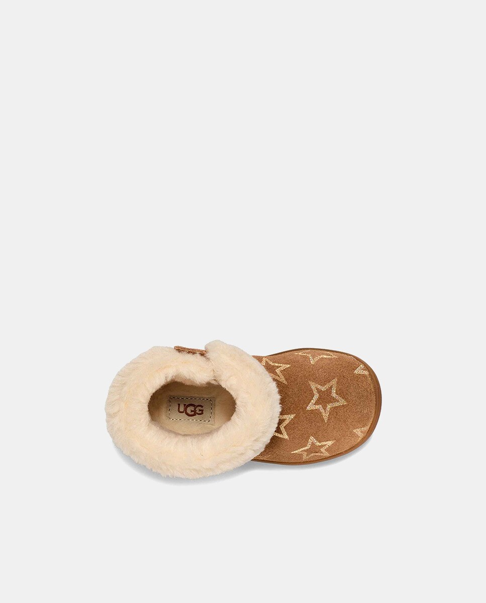 Botas de Bebé Sammee com Estrelas Iridescentes UGG Castanho-4