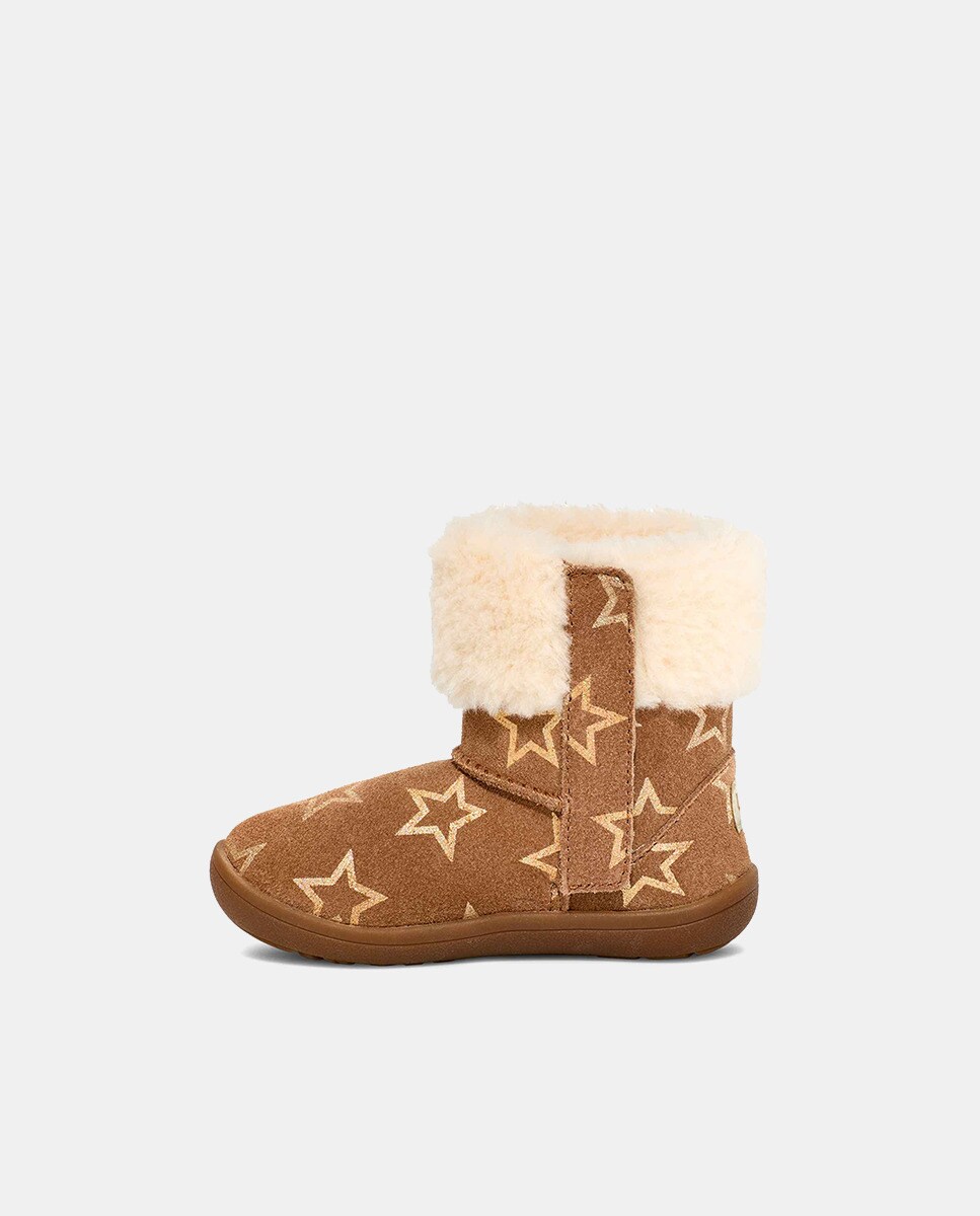 Botas de Bebé Sammee com Estrelas Iridescentes UGG Castanho-2