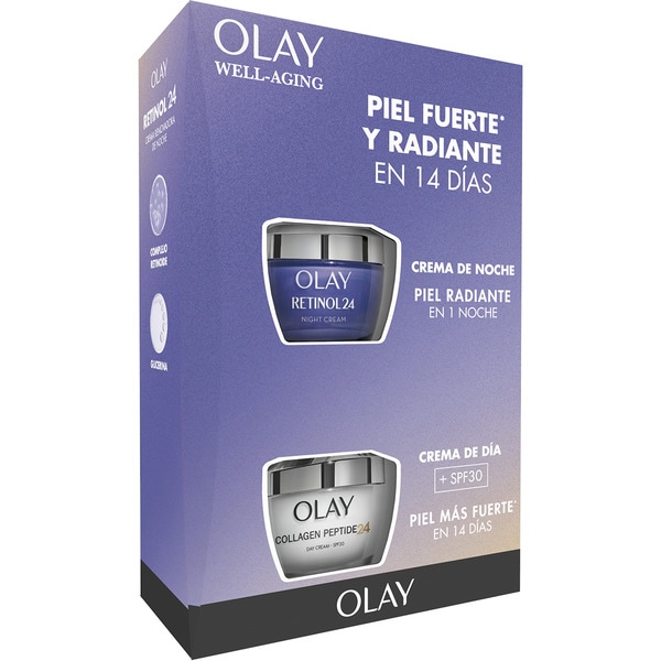 pack crema de noche Retinol 24 + crema de día Collageno Peptidos 24 SPF 30