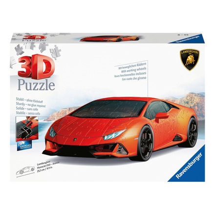 Puzzle 3D Lamborghini Naranja Ravensburger