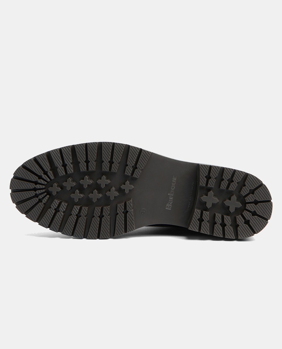 Botins Rasos Chelsea em Pele Castanho-escuro-5