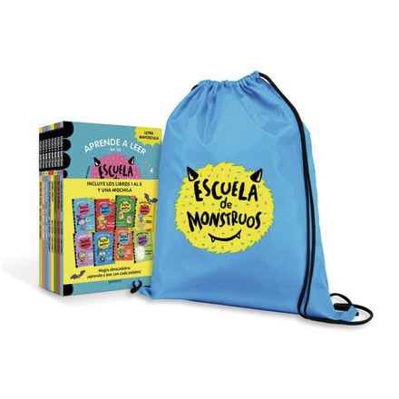 Aprender a leer en la Escuela de Monstruos - Pack con los libros 1-8 (¡incluye un regalo!): En letra MAYÚSCULA libros para niños a par  (Tapa blanda)