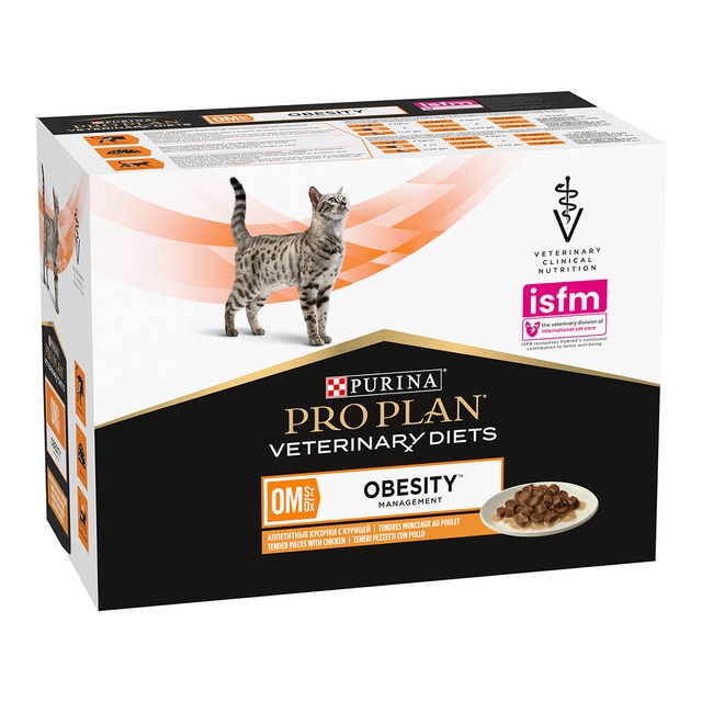 Purina Pro Plan Veterinary Diets – Comida húmeda para gatos adultos Purina Pro Plan Obesity Management Dietas Veterinarias pollo 850 g.