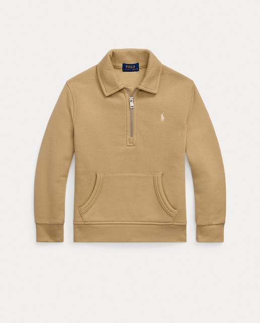 Sudadera de niño con media cremallera y caballo bordado