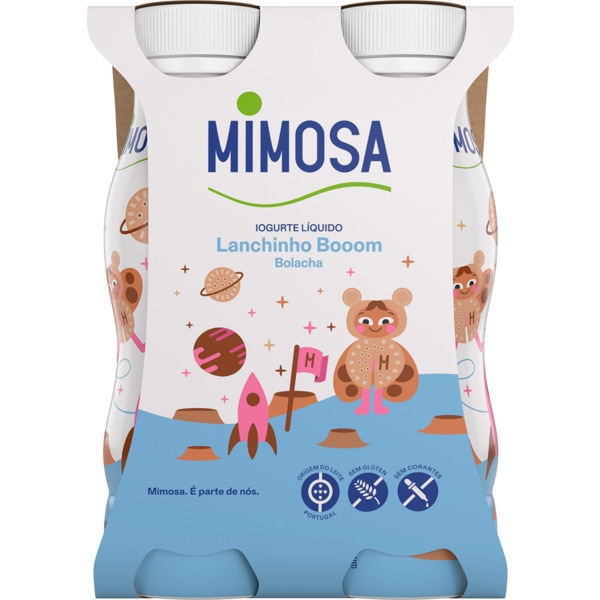 Iogurte Líquido Lanchinho Bom Bolacha Pack 4 unidades embalagem 151 ml
