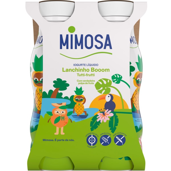 Iogurte Líquido Lanchinho Bom Tutti Fruti Pack 4 unidades embalagem 151 ml